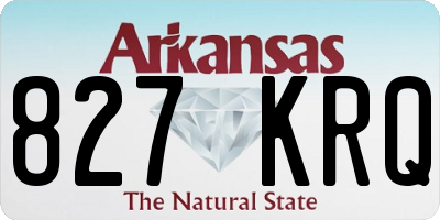AR license plate 827KRQ