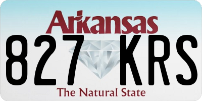 AR license plate 827KRS