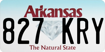 AR license plate 827KRY