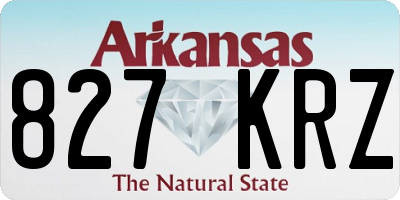 AR license plate 827KRZ