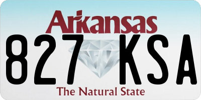AR license plate 827KSA