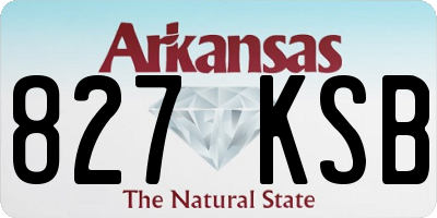 AR license plate 827KSB