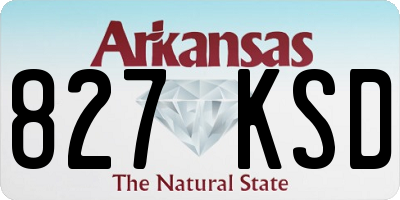 AR license plate 827KSD