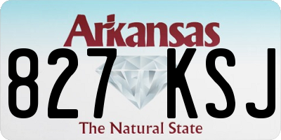 AR license plate 827KSJ