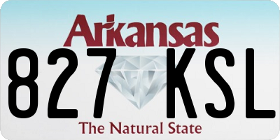 AR license plate 827KSL