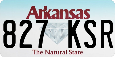 AR license plate 827KSR