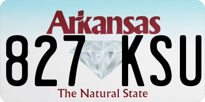 AR license plate 827KSU