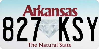 AR license plate 827KSY