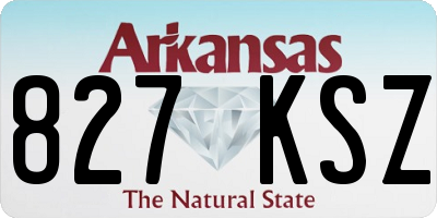 AR license plate 827KSZ