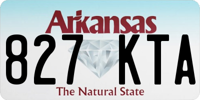 AR license plate 827KTA