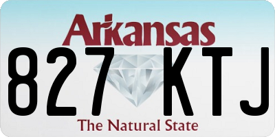 AR license plate 827KTJ