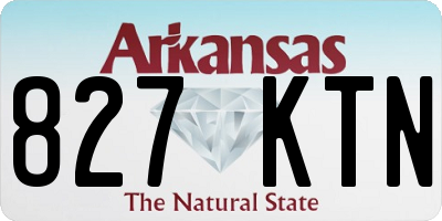 AR license plate 827KTN