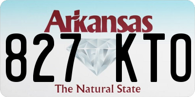 AR license plate 827KTO