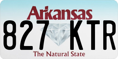 AR license plate 827KTR