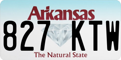 AR license plate 827KTW
