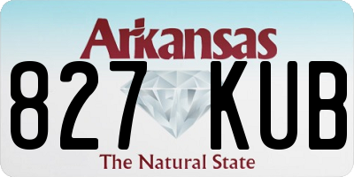 AR license plate 827KUB