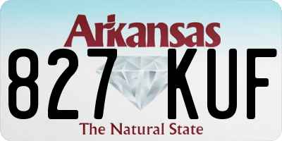 AR license plate 827KUF