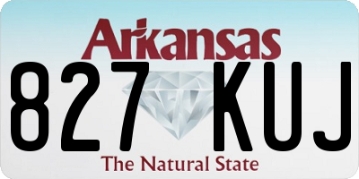 AR license plate 827KUJ
