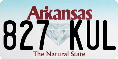AR license plate 827KUL