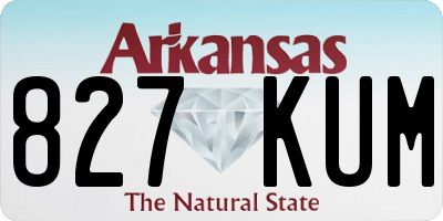 AR license plate 827KUM