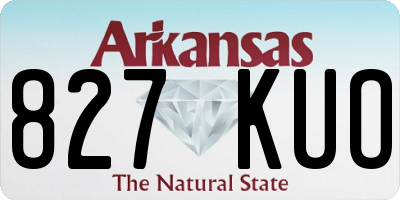 AR license plate 827KUO
