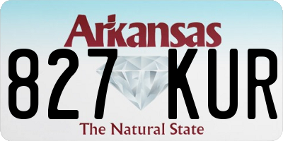 AR license plate 827KUR