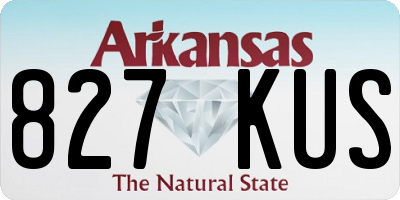 AR license plate 827KUS