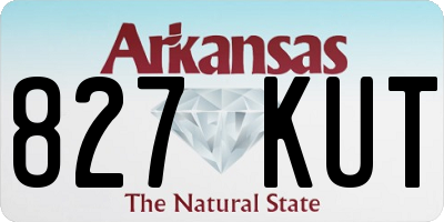 AR license plate 827KUT