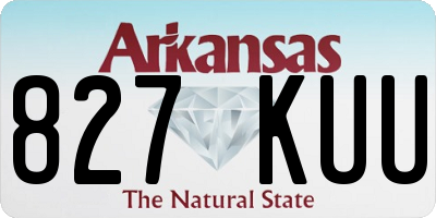 AR license plate 827KUU