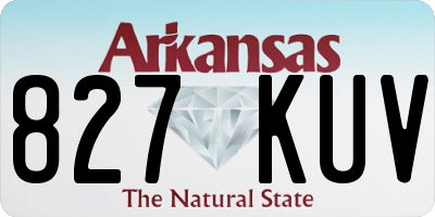 AR license plate 827KUV