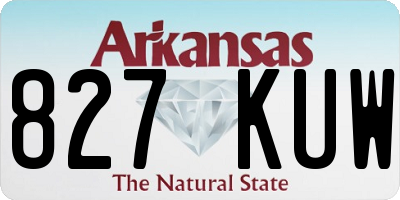 AR license plate 827KUW