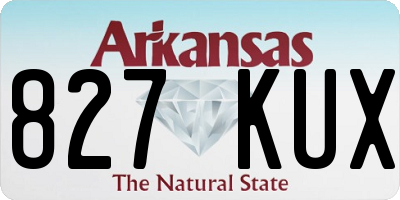 AR license plate 827KUX