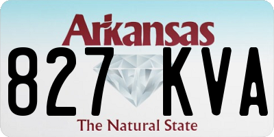 AR license plate 827KVA