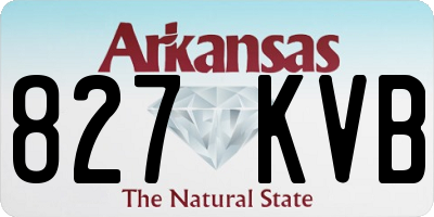 AR license plate 827KVB