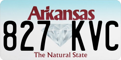 AR license plate 827KVC