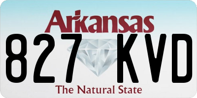 AR license plate 827KVD