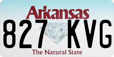 AR license plate 827KVG