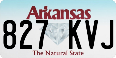 AR license plate 827KVJ