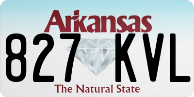 AR license plate 827KVL