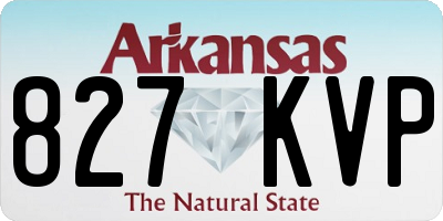 AR license plate 827KVP