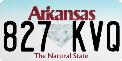AR license plate 827KVQ