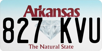 AR license plate 827KVU