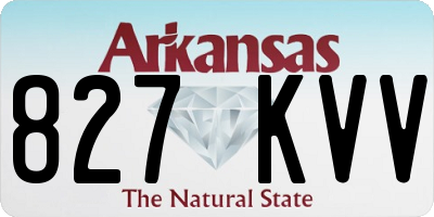 AR license plate 827KVV