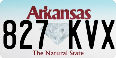 AR license plate 827KVX