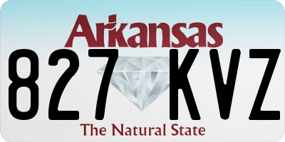AR license plate 827KVZ