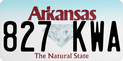 AR license plate 827KWA