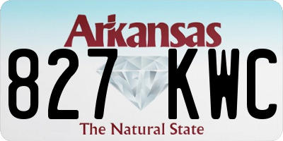 AR license plate 827KWC