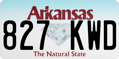 AR license plate 827KWD