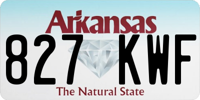 AR license plate 827KWF