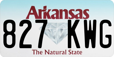 AR license plate 827KWG